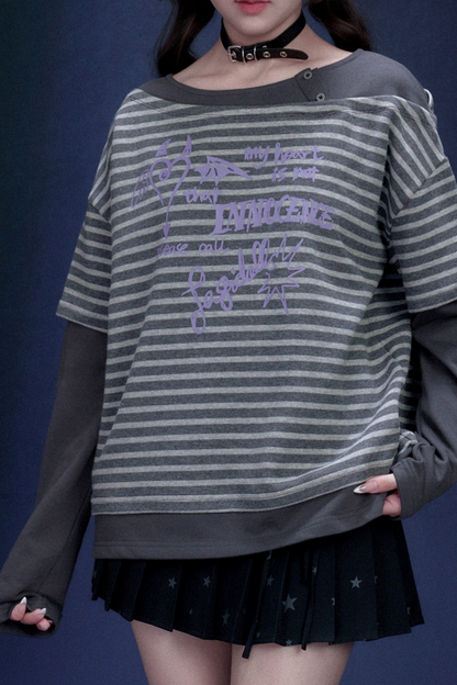 Striped Graffiti Spring Top