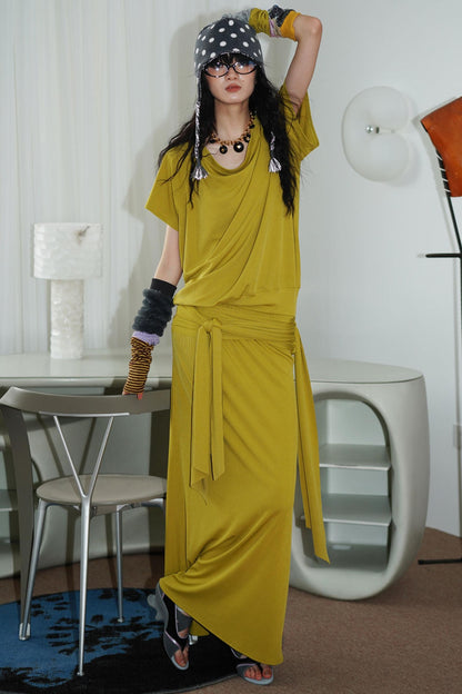 Swing Collar Maxi Dress