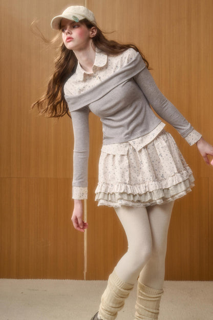 Milky Way Print Skirt Set-Up