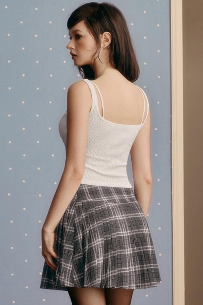 Satin Splicing Slim Vest