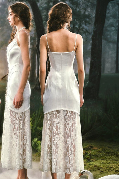 Pearlescent Sling Lace Dress