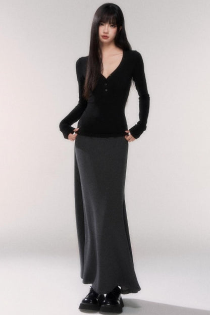 Knitted Waist-Cinching Top