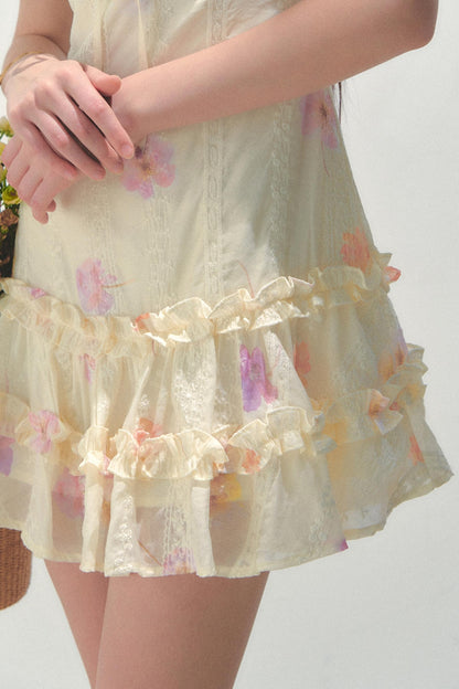 French Embroidered Sleeve Dress