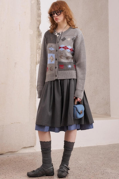 Knitted Fair Isle Cardigan