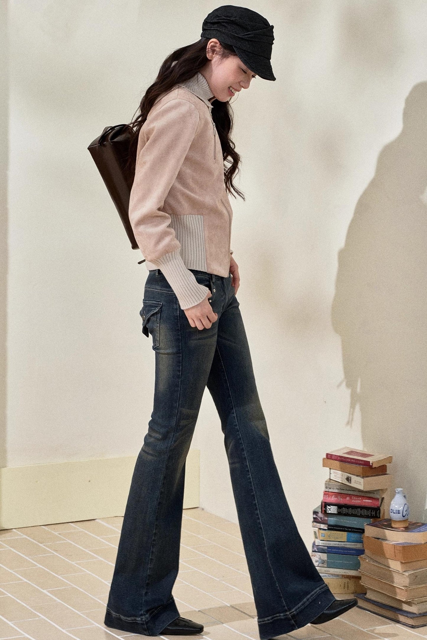 Blue Vintage Slim Denim Trousers