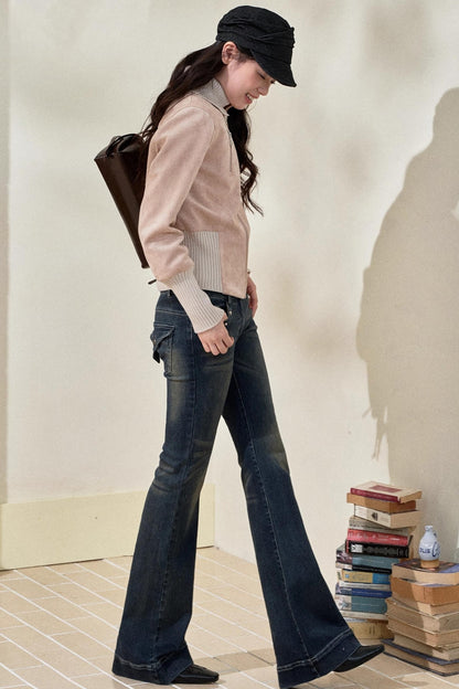 Blue Vintage Slim Denim Trousers