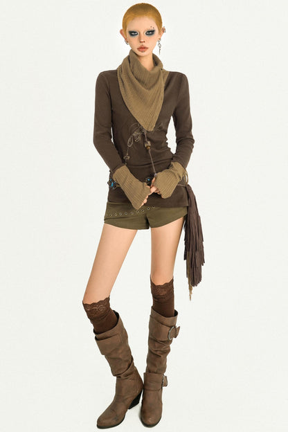 High Flip Collar T-Shirt