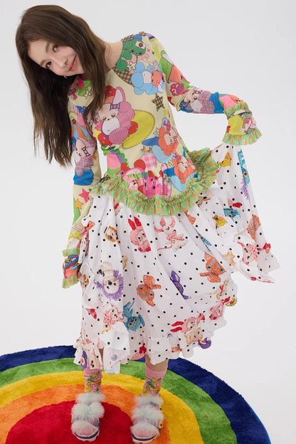 Polka Dot Lace Tutu Skirt