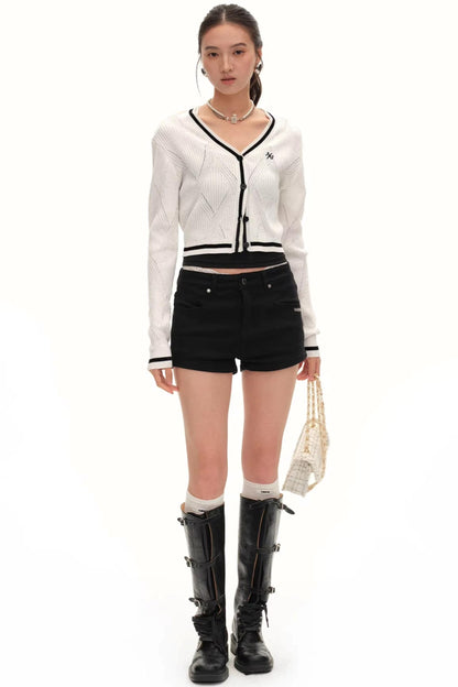Versailles Wool Argyle Cardigan Top