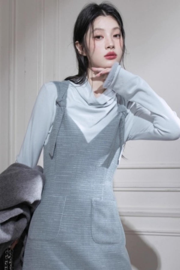 Moonlight Wool Cuff Collar Top