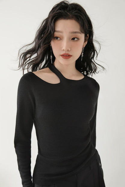 Drawstring Knitted Base Layer Top