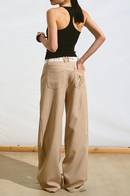 Retro Satin Slim Fit Pants