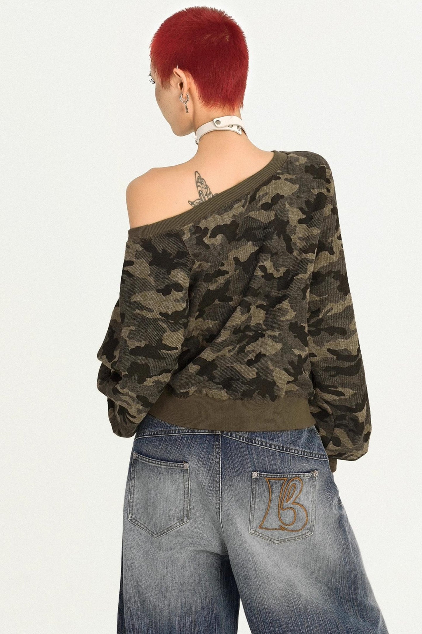 American Retro Camouflage Sweatshirt
