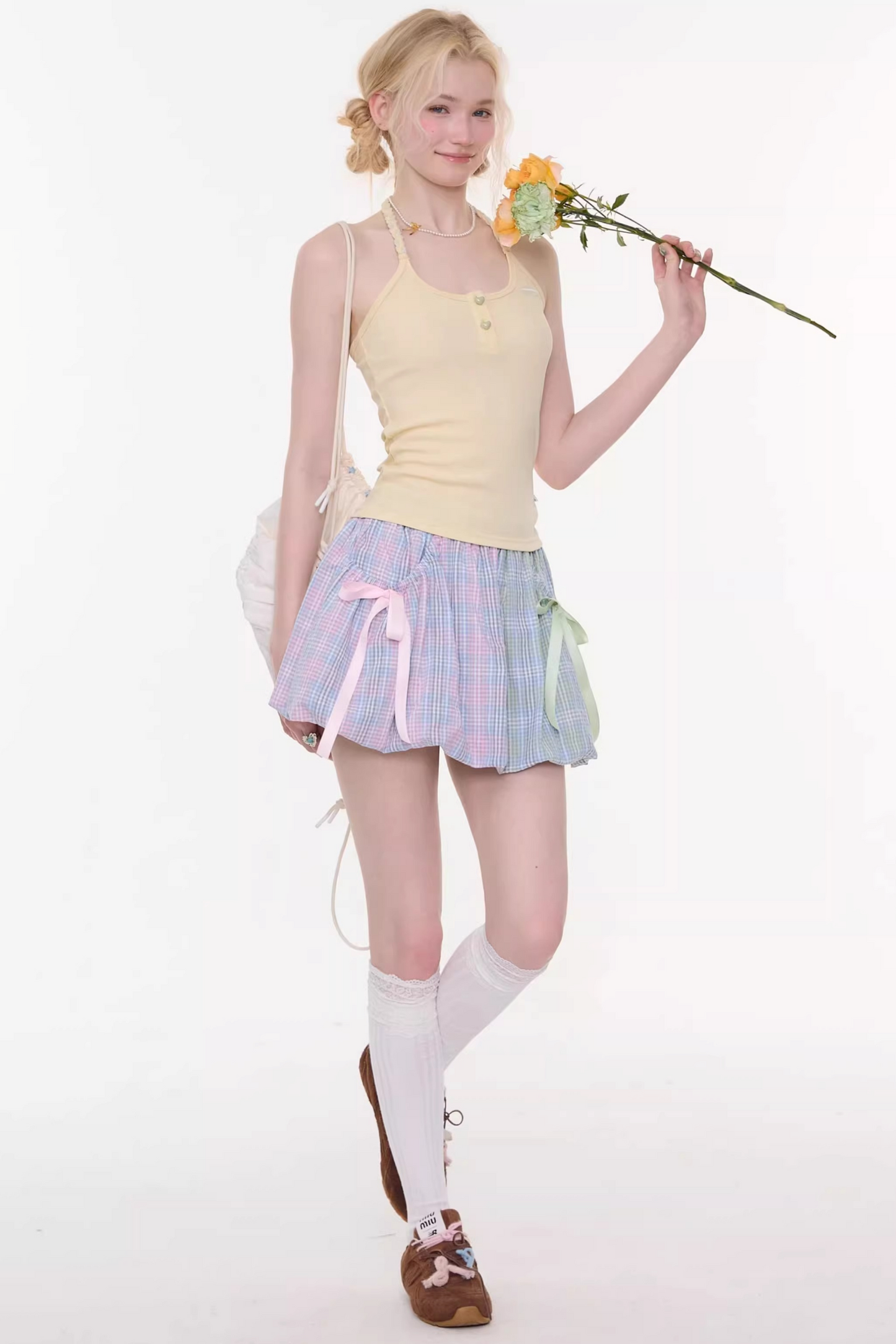 Rainbow Candy Plaid Skirt