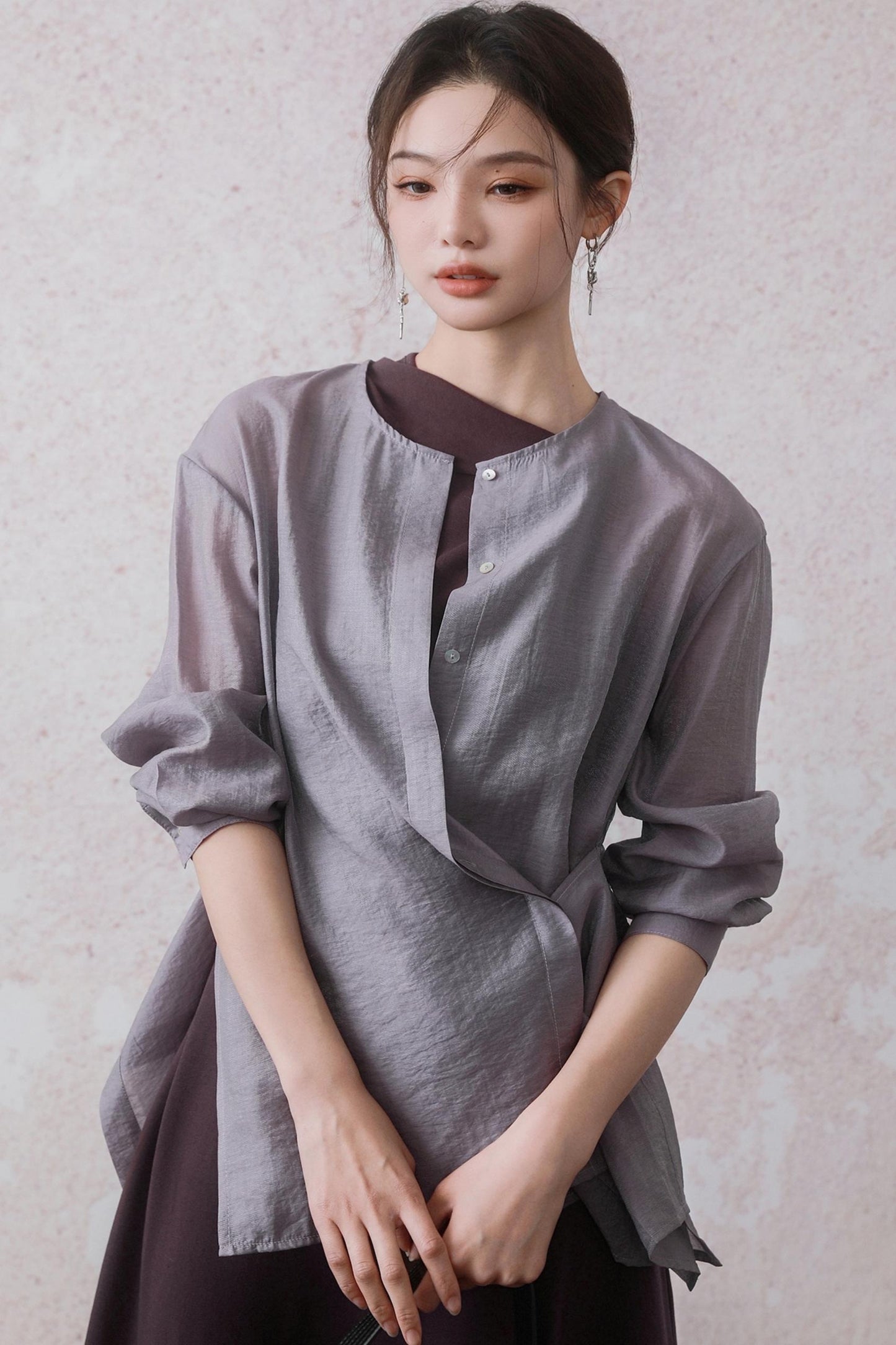 Elegant Purple Vest Dress