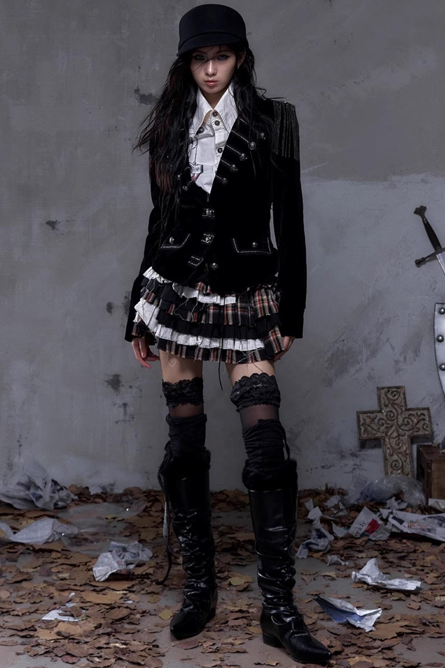 Vintage Rebel Plaid Skirt