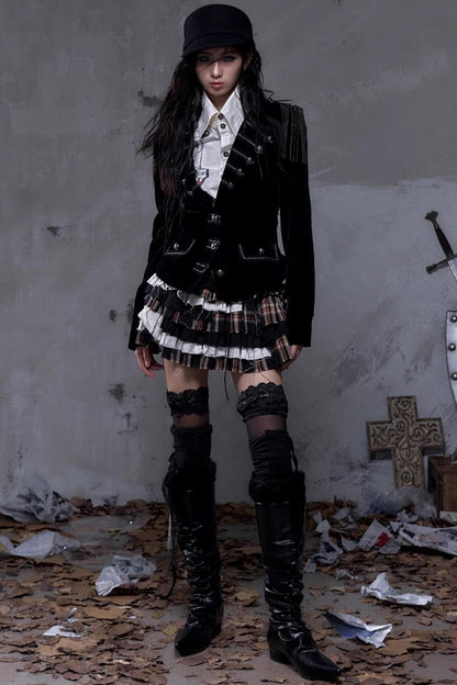 Vintage Rebel Plaid Skirt