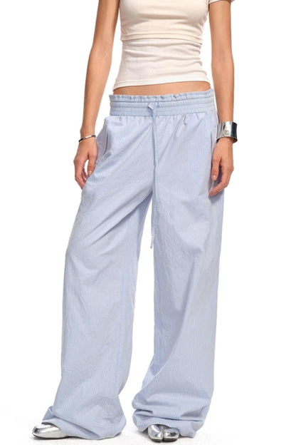 Striped Wide-Leg Pants