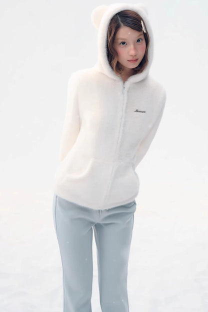 Sky Blue Teddy Bear Jacket Set-Up