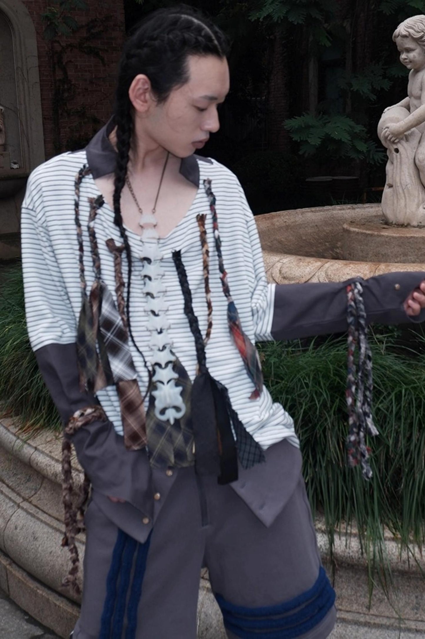 Multi-Tie Loose Long Sleeves Top