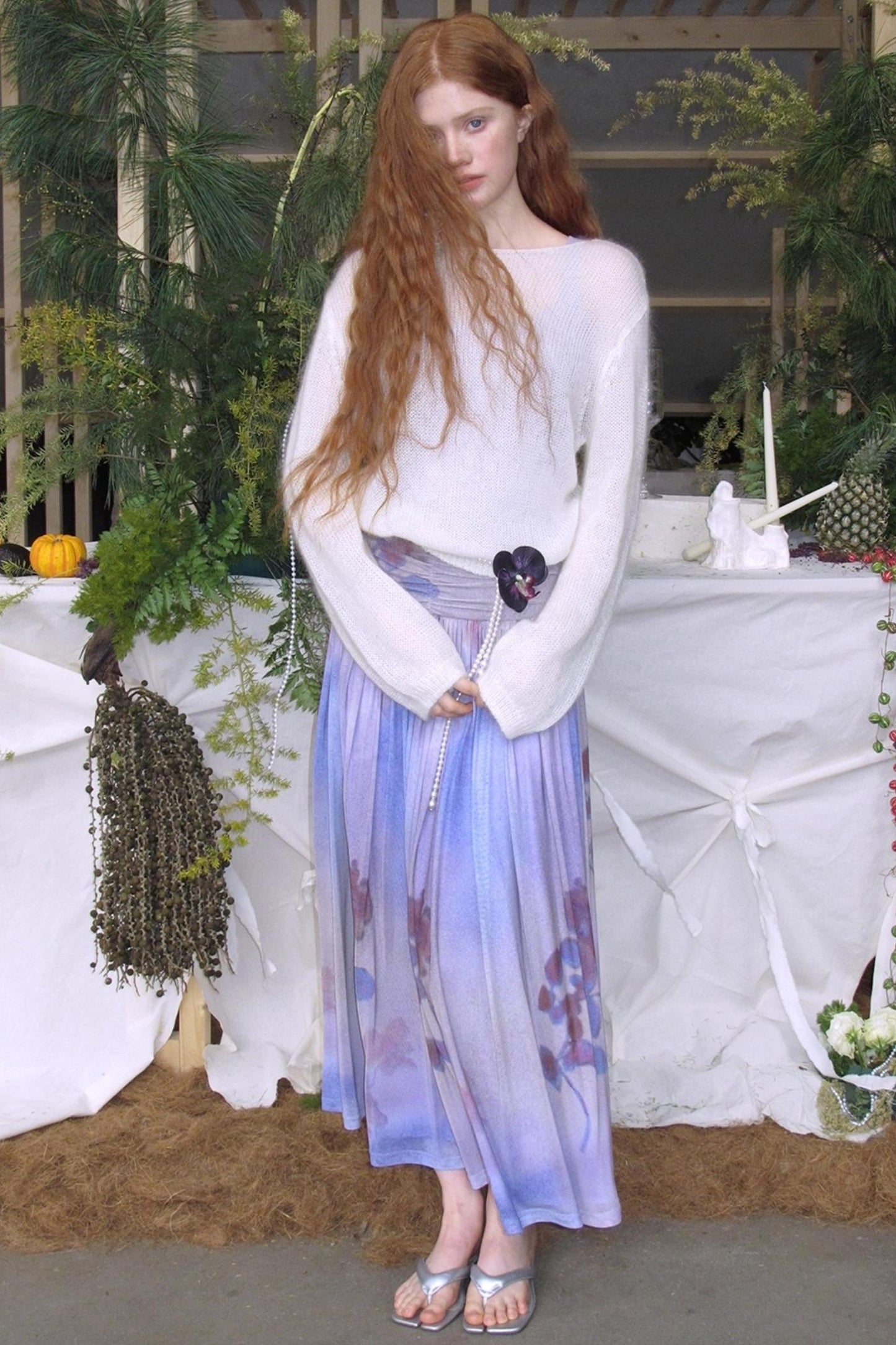 Absinthe Peach Mohair Sweater Top