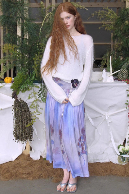 Absinthe Peach Mohair Sweater Top