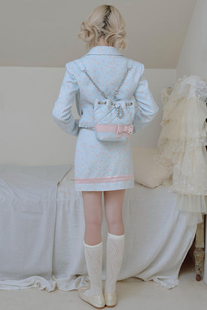 Floral Diamond Bucket Bag