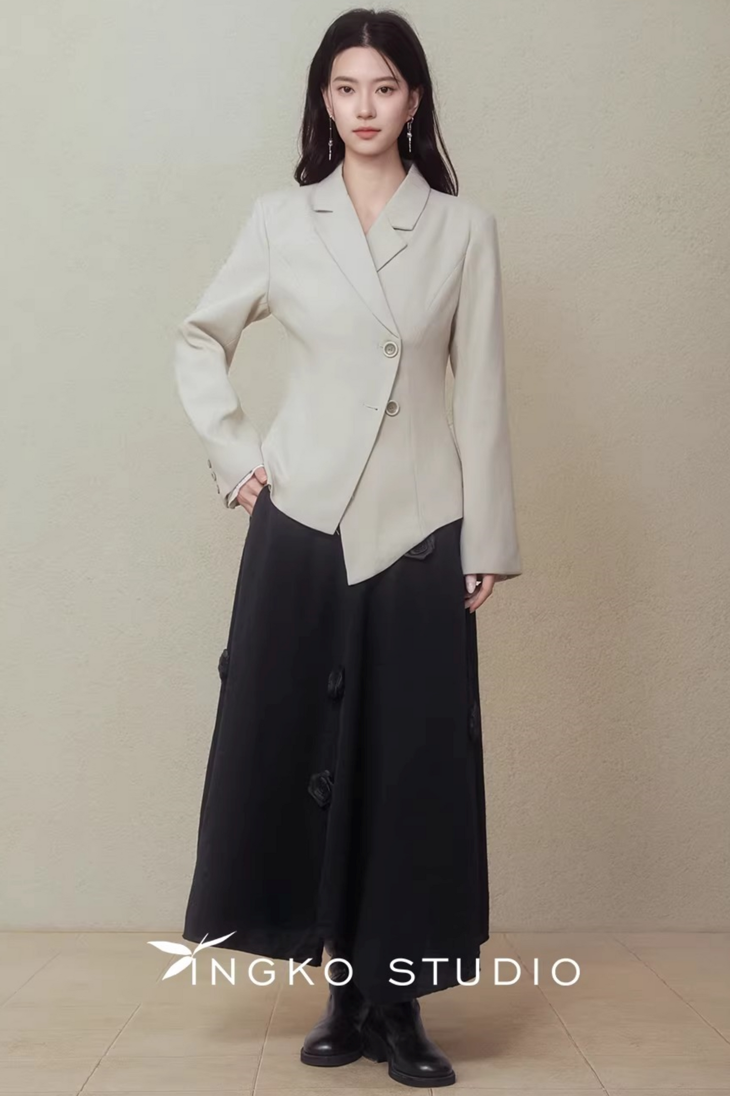 Asymmetrische Hanfband-Jacke