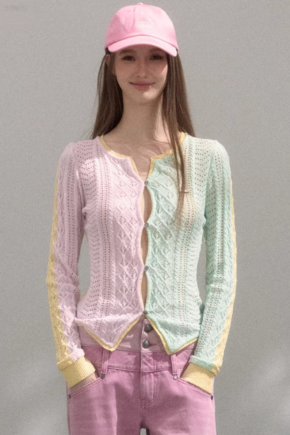 Figurbetonter Pullover mit Kontrastnaht