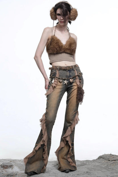 Fur Knit Halterneck Camisole