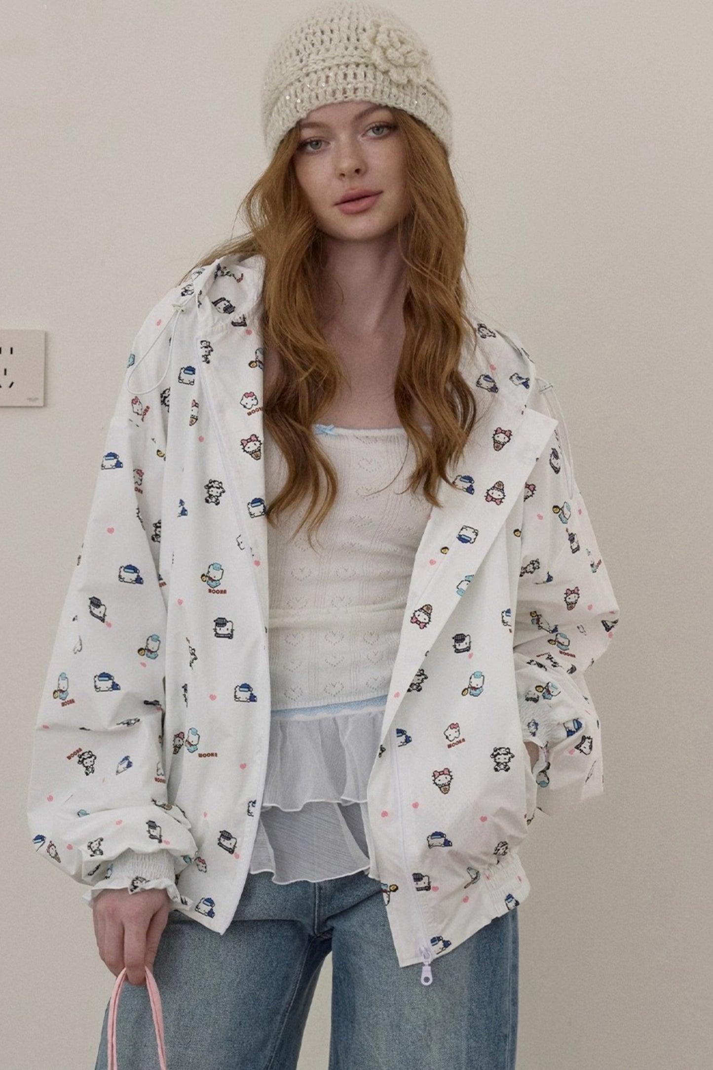 Sweet Fun Print Short Jacket