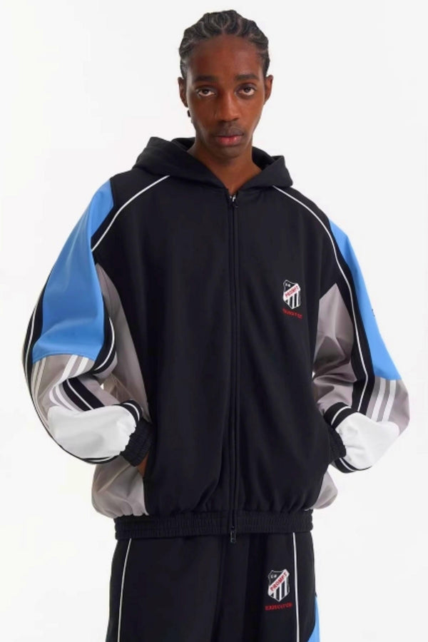 Contrasting Stitch Embroidered Jacket