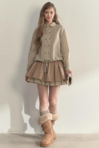 Retro Khaki Tutu Skirt