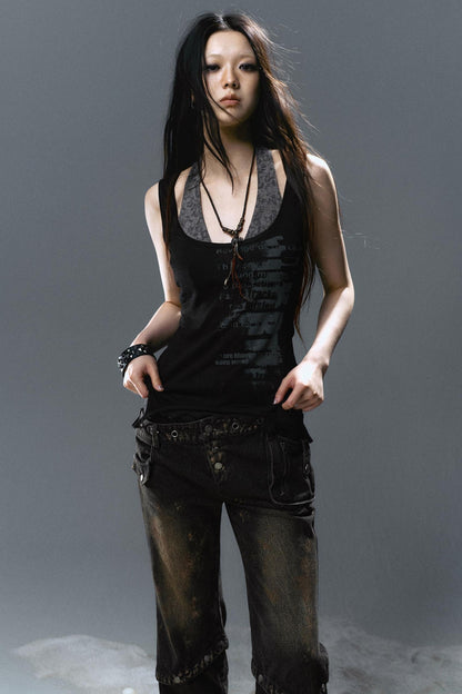 Layered Two-Tone Cami Top