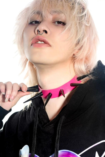 Colorful Rivet Choker