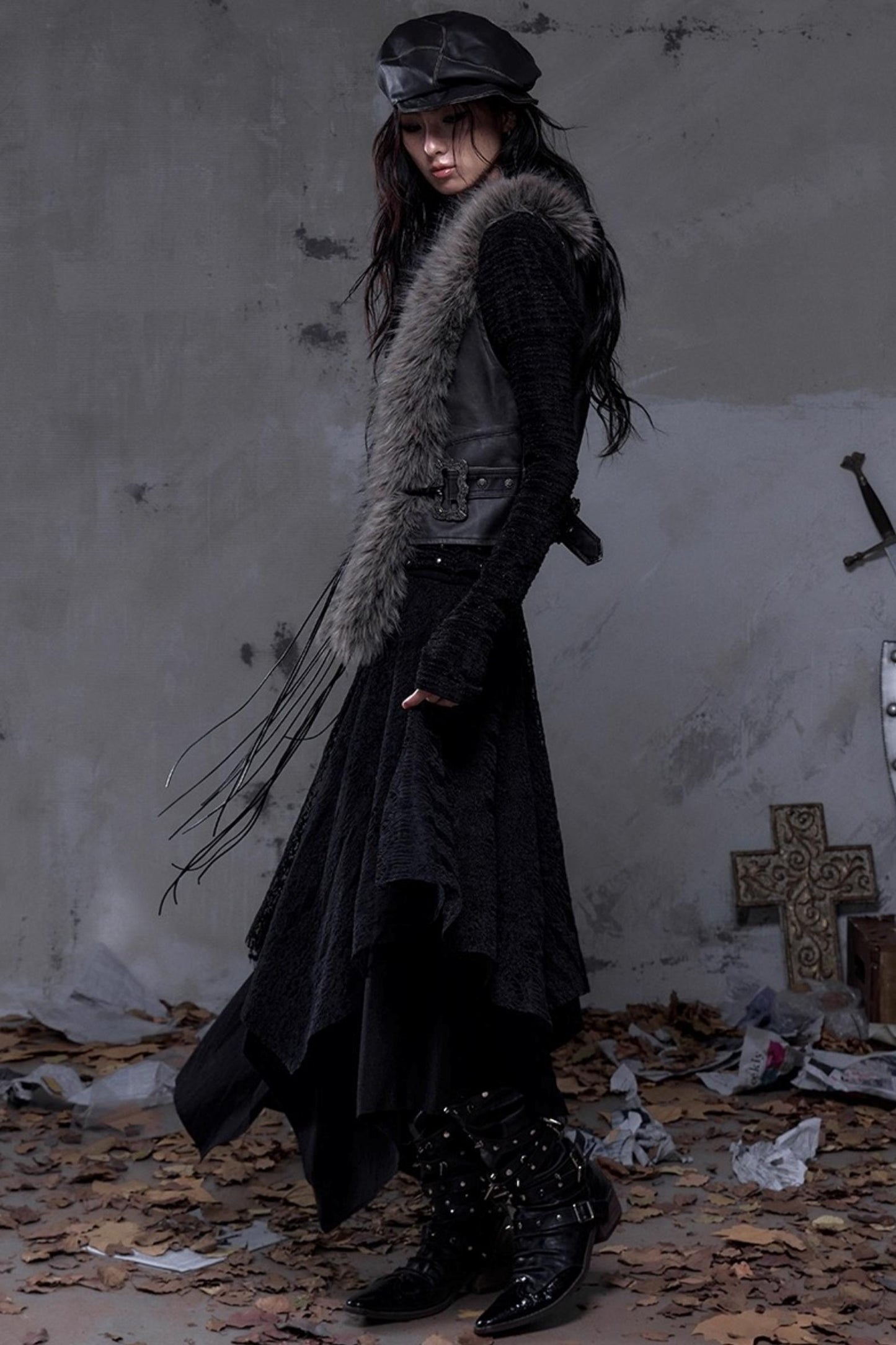 Wasteland Punk Fur Vest