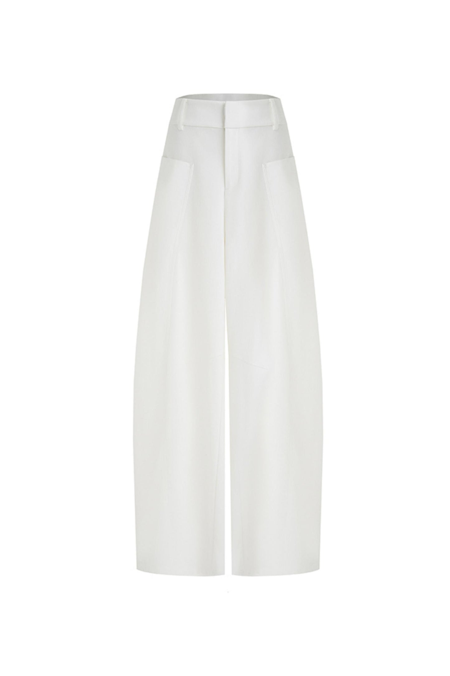 Sickle Arc High-Waisted Wide-Leg Pants