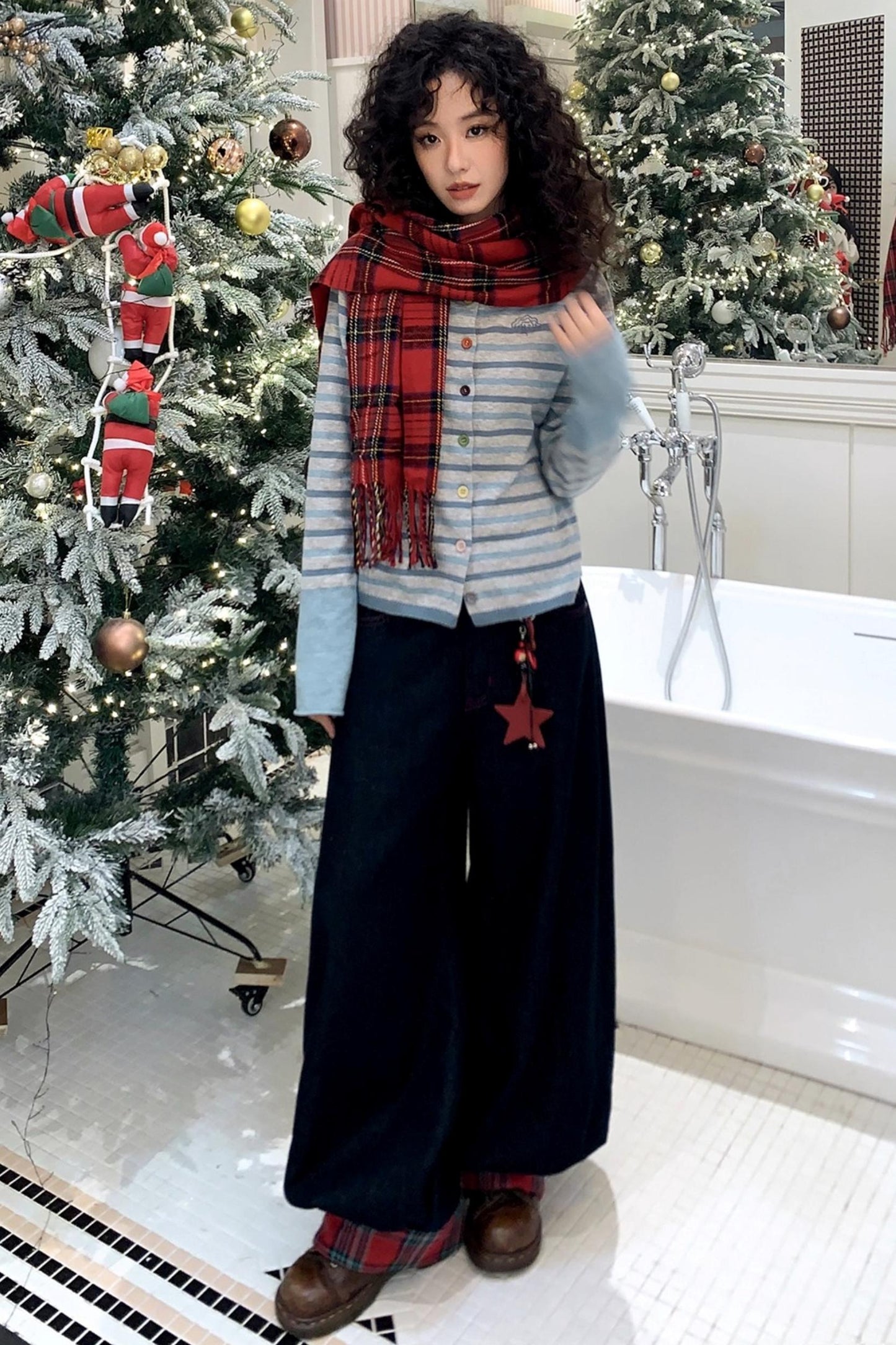 Candy Paper Wool Cardigan Set-Up