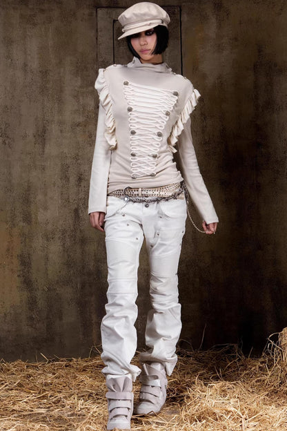 Gestricktes Slim-Top im Palace-Stil