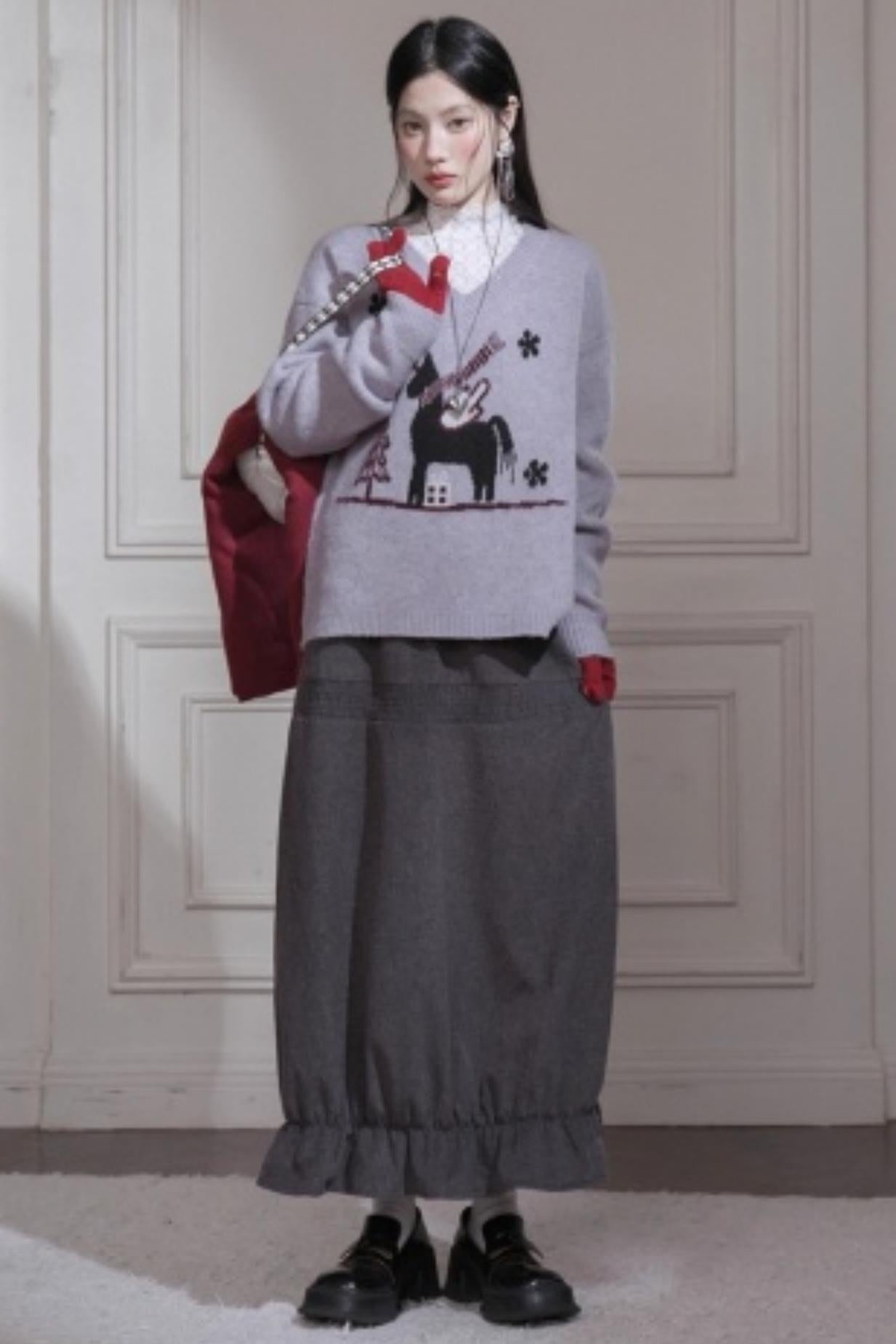 Soft Mist Purple Wool Sweater