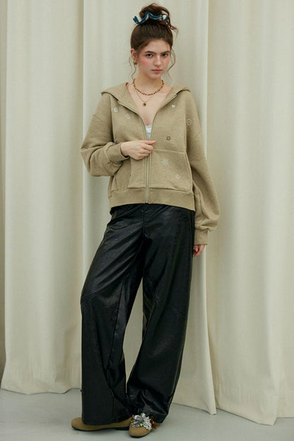 Light Green Hooded Sweatshirt