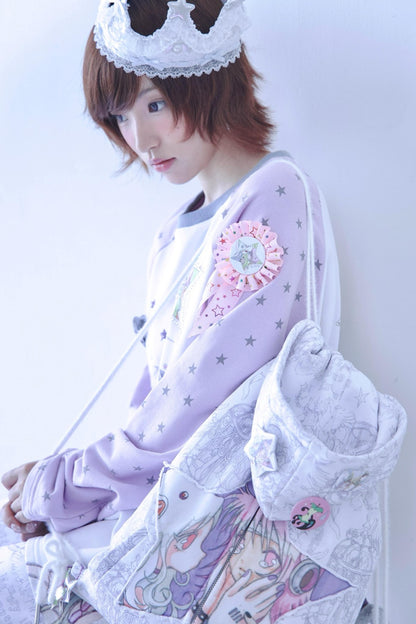 Dreamcore Double Shoulder Sweatshirt Drawstring Bag