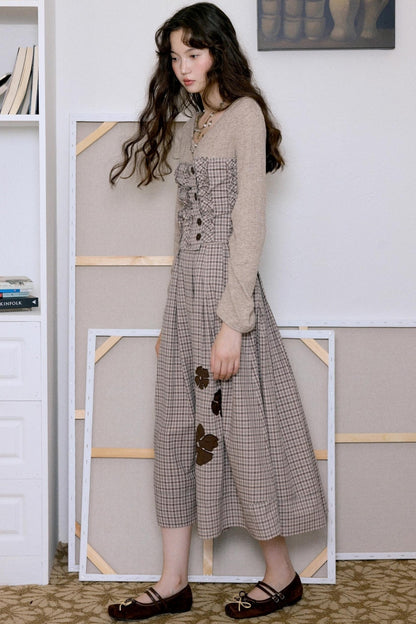 French Vintage Pastoral Flower Dress