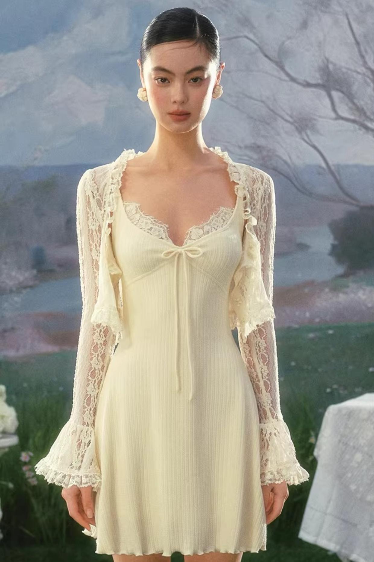 Spitzenkleid-Set Geisterbraut
