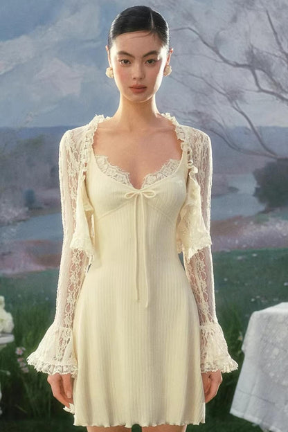 Spitzenkleid-Set Geisterbraut