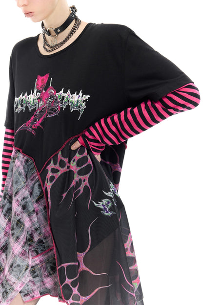 Striped Mesh Hottie Dress