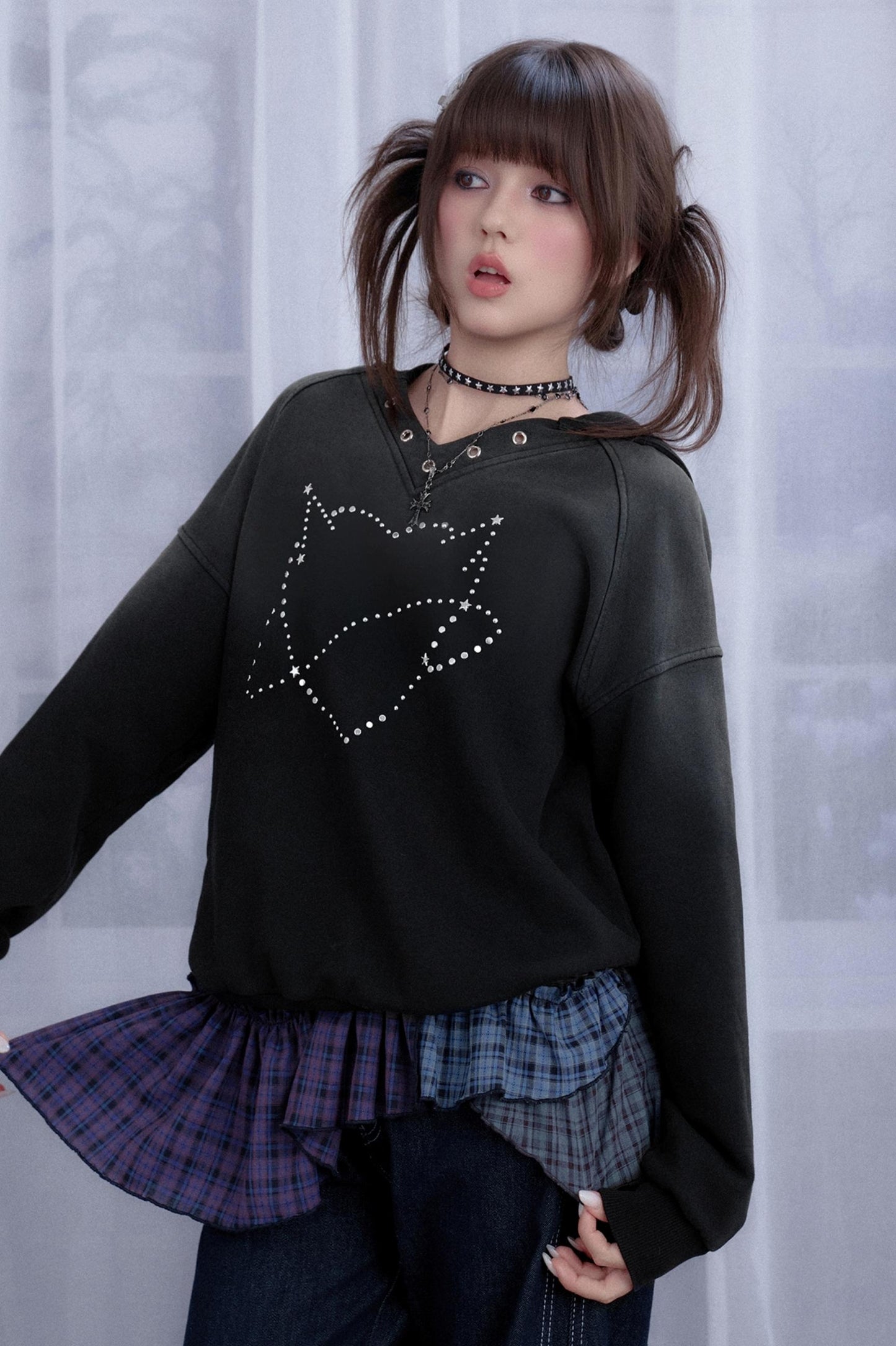 Versatile Sweet Black Dress & Skirt Set-Up