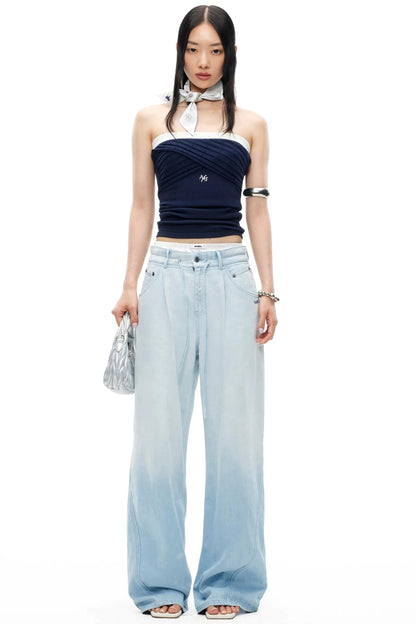 Lace Knit Ruched Vest