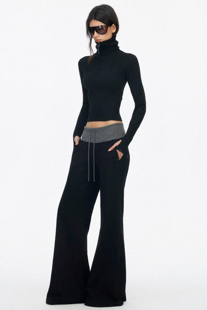 Half-High Collar Knit Top