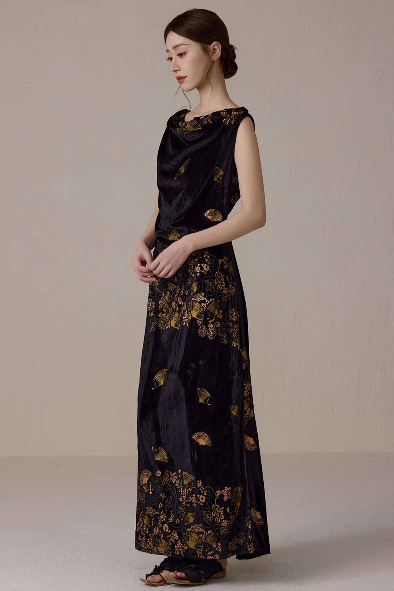 Retro Gold Swing Dress